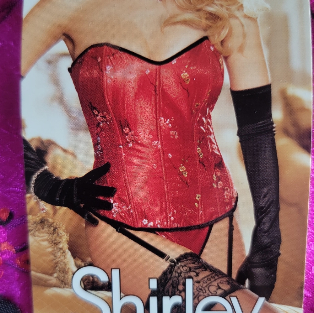 NWT Shirley of Hollywood 2 Pcs Set Intimate Lingerie Corset and‎ G-String Thong